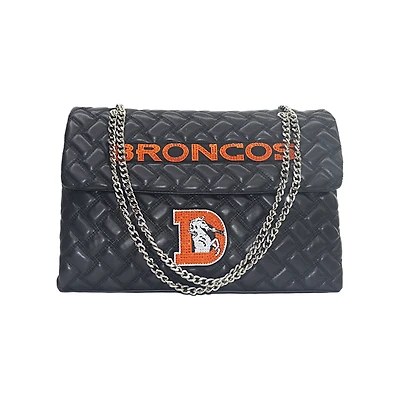 Women's Cuce Black Denver Broncos Vegan Leather Oversized Tote Bag