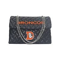 Women's Cuce Black Denver Broncos Vegan Leather Oversized Tote Bag