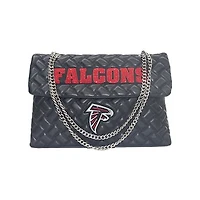 Women's Cuce Black Atlanta Falcons Vegan Leather Oversized Tote Bag