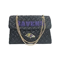 Women's Cuce Black Baltimore Ravens Vegan Leather Oversized Tote Bag