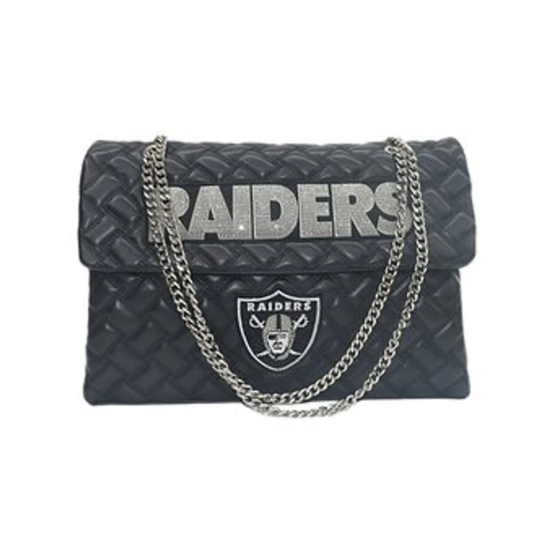 Women's Cuce Black Las Vegas Raiders Vegan Leather Oversized Tote Bag