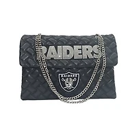 Women's Cuce Black Las Vegas Raiders Vegan Leather Oversized Tote Bag