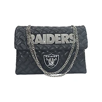 Women's Cuce Black Las Vegas Raiders Vegan Leather Oversized Tote Bag