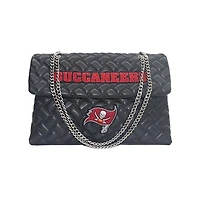 Women's Cuce Black Tampa Bay Buccaneers Vegan Leather Oversized Tote Bag