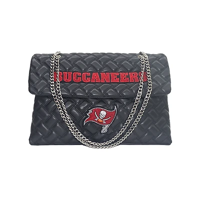 Women's Cuce Black Tampa Bay Buccaneers Vegan Leather Oversized Tote Bag
