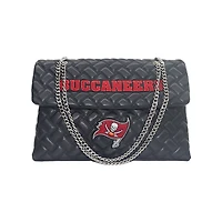 Women's Cuce Black Tampa Bay Buccaneers Vegan Leather Oversized Tote Bag