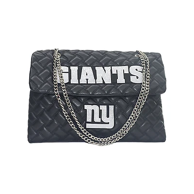 Women's Cuce Black New York Giants Vegan Leather Oversized Tote Bag