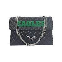 Women's Cuce Black Philadelphia Eagles Vegan Leather Oversized Tote Bag