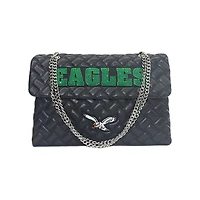 Women's Cuce Black Philadelphia Eagles Vegan Leather Oversized Tote Bag