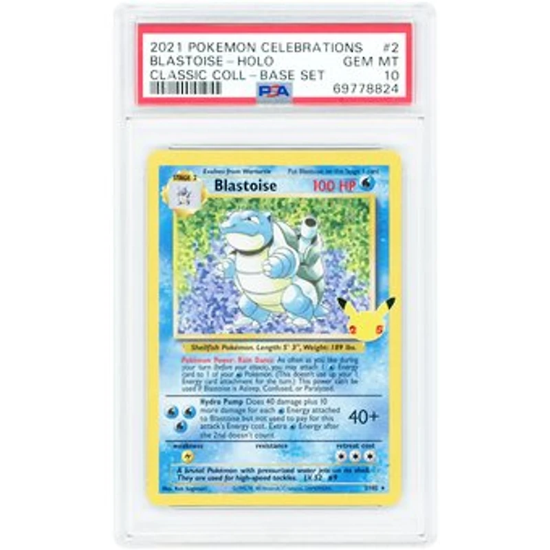 Blastoise 2021 Pokemon Celebrations Classic Collection #2 PSA Authenticated 10 Card