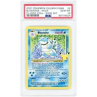 Blastoise 2021 Pokemon Celebrations Classic Collection #2 PSA Authenticated 10 Card