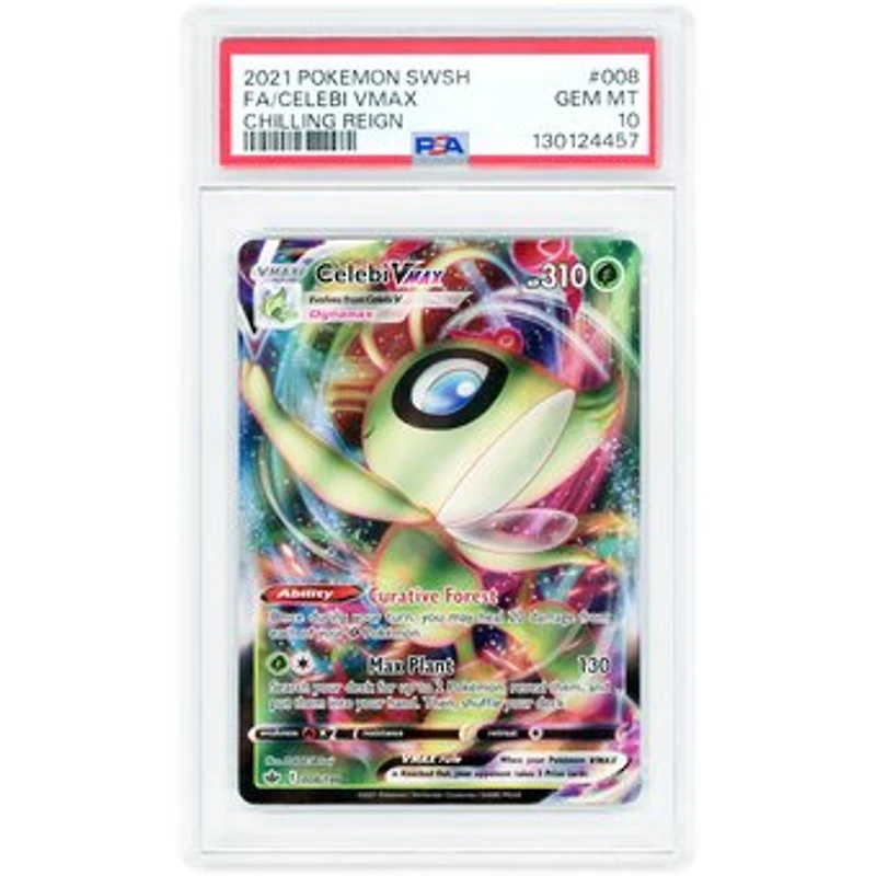 Celebi VMAX 2021 Pokemon Chilling Reign Ultra Rare #8 PSA Authenticated 10 Card