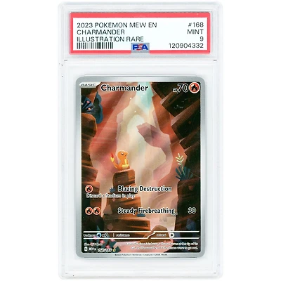 Charmander 2023 Pokemon 151 Illustration Rare #168 PSA Authenticated 9 Card