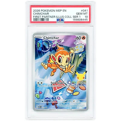 Chimchar 2026 Pokemon Mega Evolution Promo #41 PSA Authenticated 10 Card