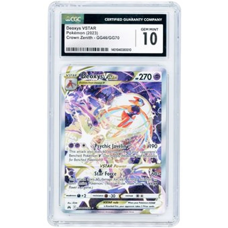 Deoxys VSTAR 2023 Pokemon Crown Zenith Galarian Gallery Ultra Rare #GG46 CGC Authenticated 10 Card