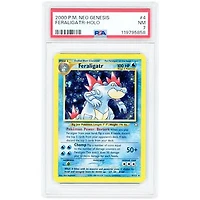 Feraligatr 2000 Pokemon Neo Genesis Holo Rare #4 PSA Authenticated 7 Card
