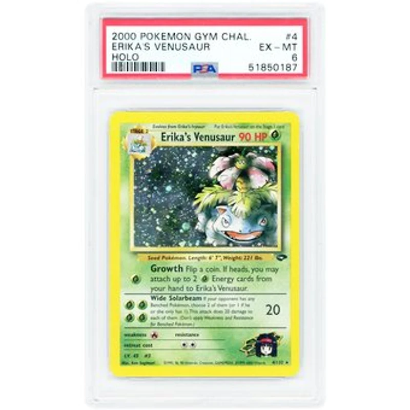 Erika's Venusaur 2000 Pokemon Gym Challenge Holo Rare #4 PSA Authenticated 6 Card