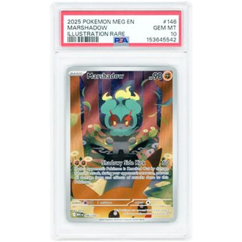 Marshadow 2025 Pokemon Mega Evolution Illustration Rare #146 PSA Authenticated 10 Card