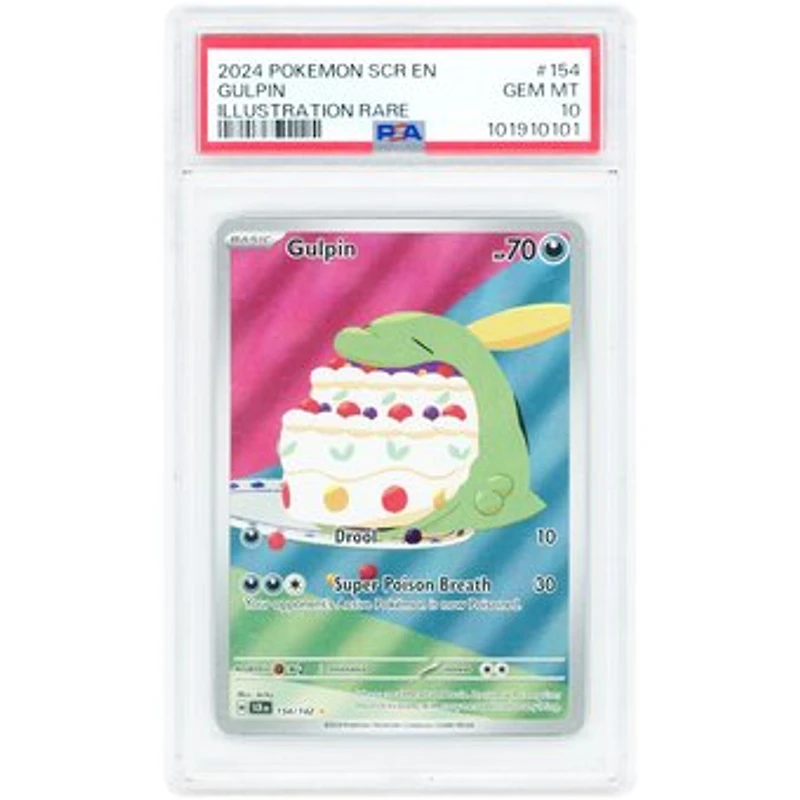 Gulpin 2024 Pokemon Stellar Crown Illustration Rare #154 PSA Authenticated 10 Card
