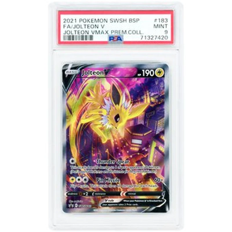 Jolteon V 2021 Pokemon Sword & Shield Promo #SWSH183 PSA Authenticated 9 Card