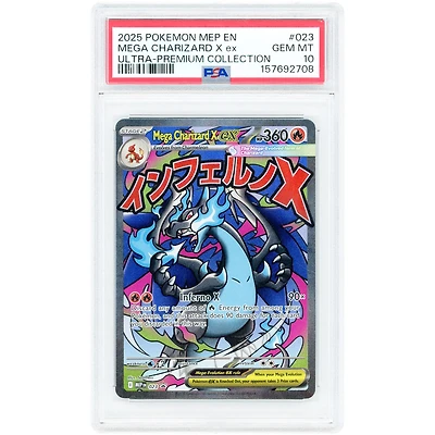 Mega Charizard X ex 2025 Pokemon Mega Evolution Promo #23 PSA Authenticated 10 Card