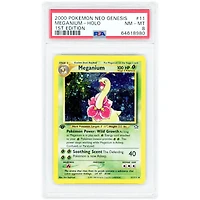 Meganium 2000 Pokemon Neo Genesis 1st Edition Holo Rare #11 PSA Authenticated 8 Card