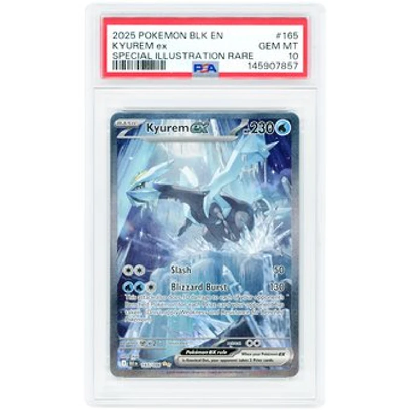 Kyurem ex 2025 Pokemon Black Bolt Special Illustration Rare #165 PSA Authenticated 10 Card