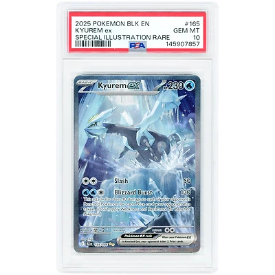 Kyurem ex 2025 Pokemon Black Bolt Special Illustration Rare #165 PSA Authenticated 10 Card