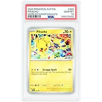 Pikachu 2025 Pokemon Scarlet & Violet World Championship Promo #225 PSA Authenticated 10 Card
