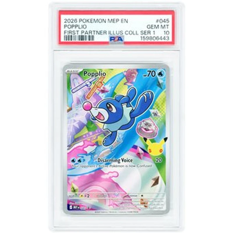 Popplio 2026 Pokemon Mega Evolution Promo #45 PSA Authenticated 10 Card
