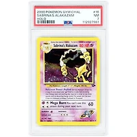 Sabrina's Alakazam 2000 Pokemon Gym Challenge Holo Rare #16 PSA Authenticated 7 Card