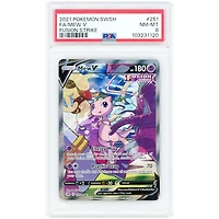 Mew V 2021 Pokemon Fusion Strike Alternate Full Art Ultra Rare #251 PSA Authenticated 8 Card