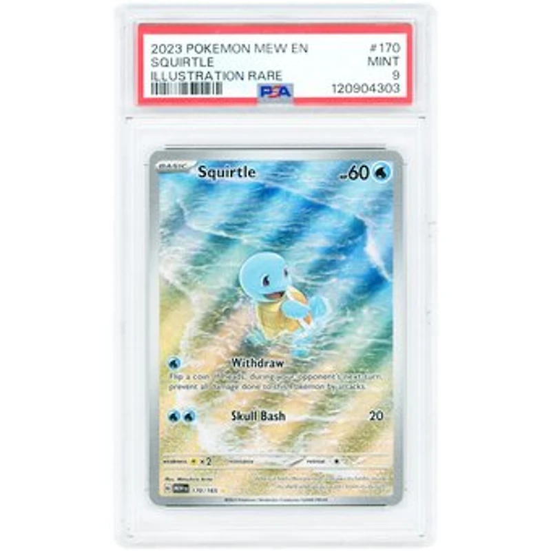 Squirtle 2023 Pokemon 151 Illustration Rare #170 PSA Authenticated 9 Card