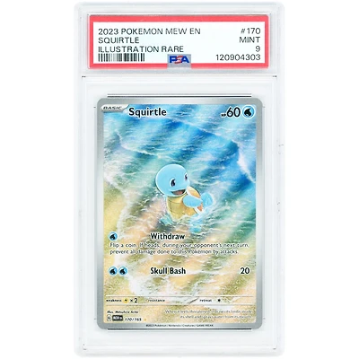 Squirtle 2023 Pokemon 151 Illustration Rare #170 PSA Authenticated 9 Card