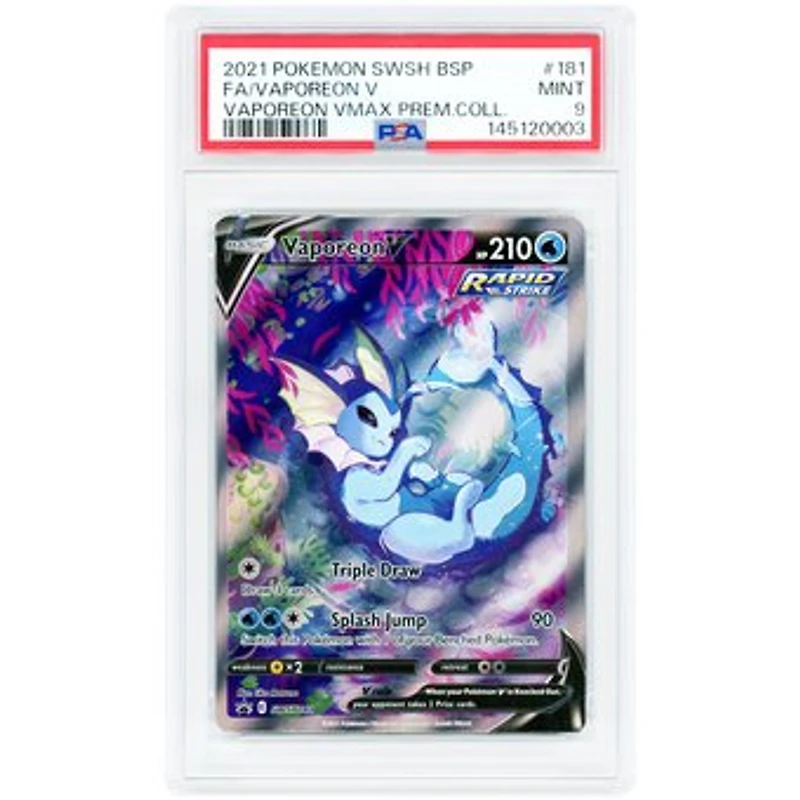Vaporeon V 2021 Pokemon Sword & Shield Promo #SWSH181 PSA Authenticated 9 Card