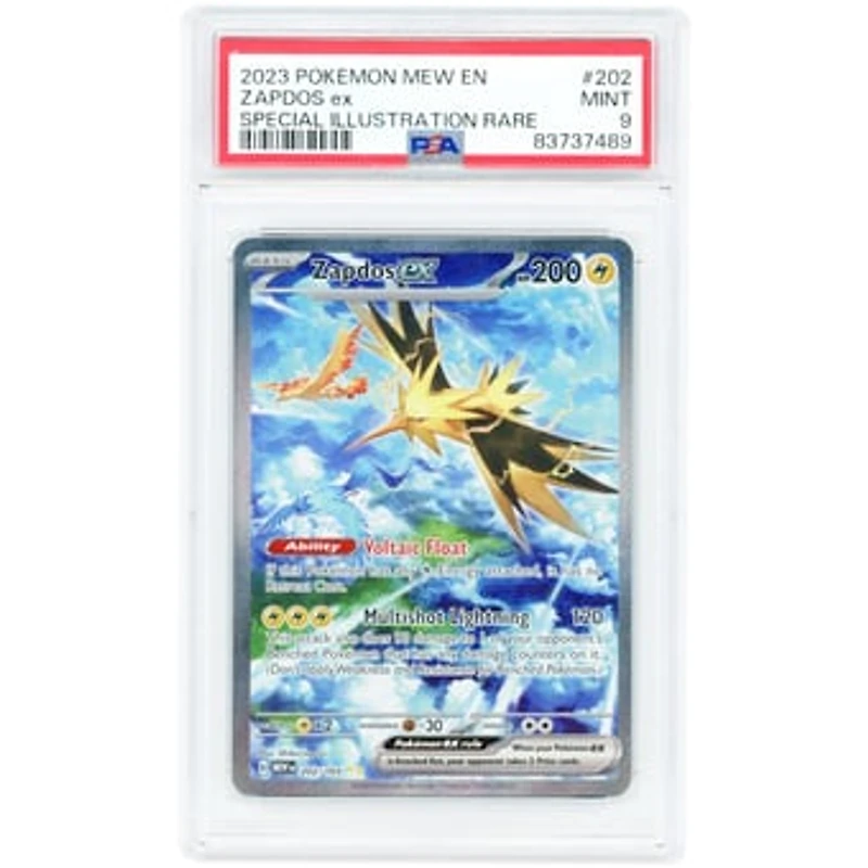Zapdos ex 2023 Pokemon 151 Special Illustration Rare #202 PSA Authenticated 9 Card