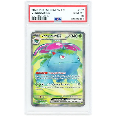 Venusaur ex 2023 Pokemon 151 Ultra Rare #182 PSA Authenticated 10 Card
