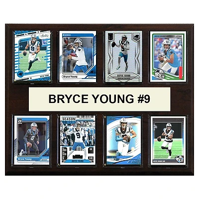 Bryce Young Carolina Panthers 12" x 15" Trading Card Plaque