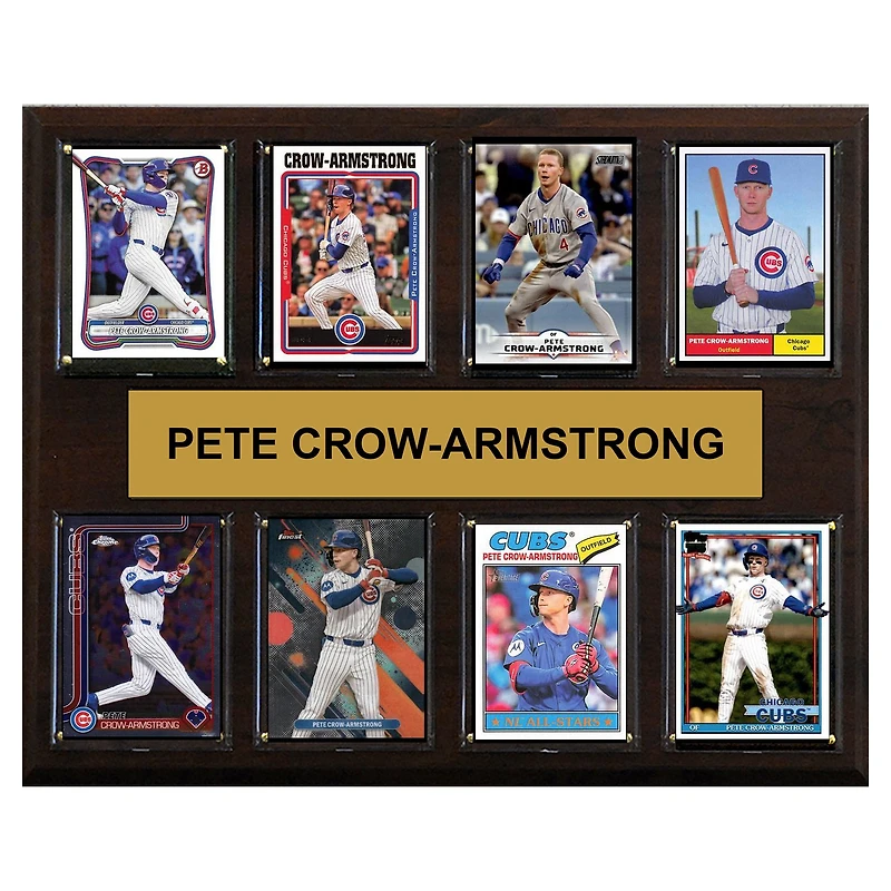 Pete Crow-Armstrong Chicago Cubs 12" x 15" Trading Card Plaque