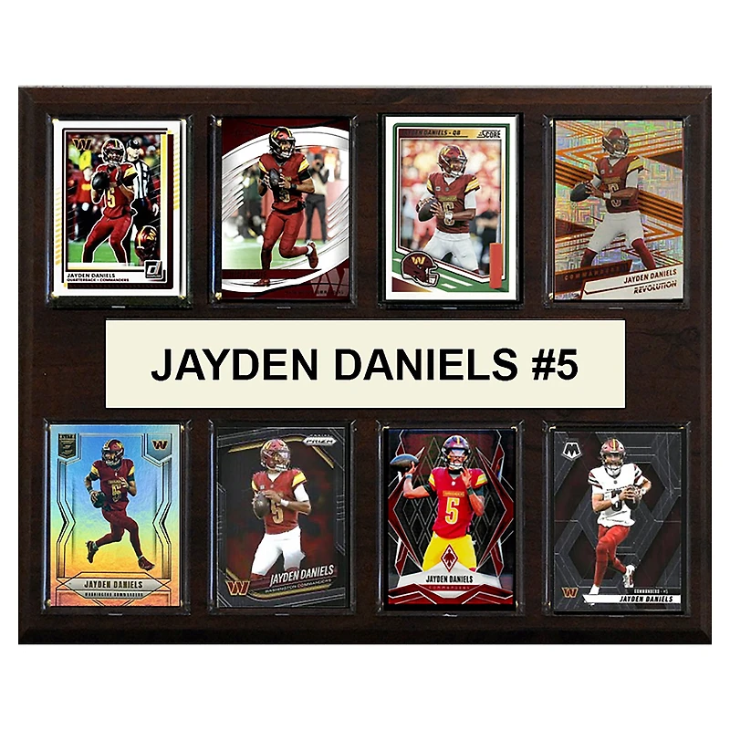 Jayden Daniels Washington Commanders 12" x 15" Trading Card Plaque