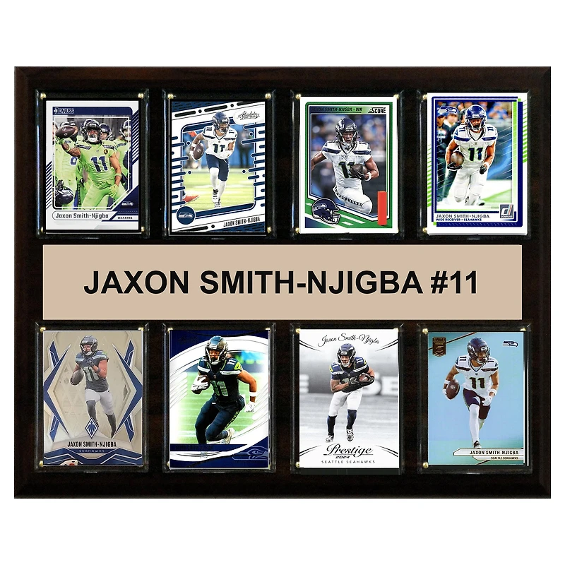 Jaxon Smith-Njigba Seattle Seahawks 12" x 15" Trading Card Plaque