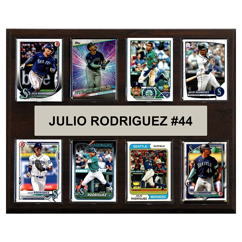 Julio Rodriguez Seattle Mariners 12" x 15" Trading Card Plaque