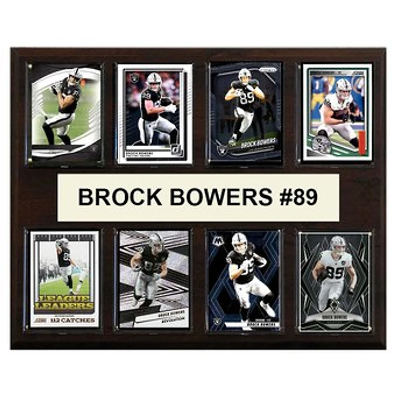 Brock Bowers Las Vegas Raiders 12" x 15" Trading Card Plaque
