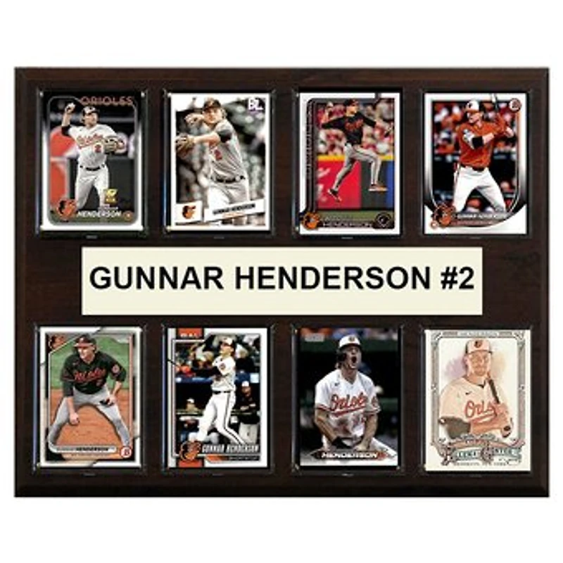 Gunnar Henderson Baltimore Orioles 12" x 15" Trading Card Plaque