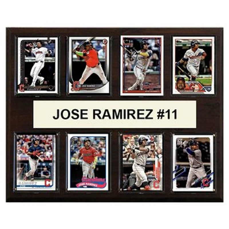 Jose Ramirez Cleveland Guardians 12" x 15" Trading Card Plaque