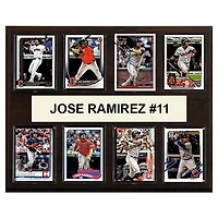 Jose Ramirez Cleveland Guardians 12" x 15" Trading Card Plaque