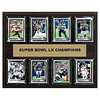Seattle Seahawks Super Bowl LX Champions 12" x 15" Trading Card Plaque