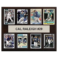 Cal Raleigh Seattle Mariners 12" x 15" Trading Card Plaque