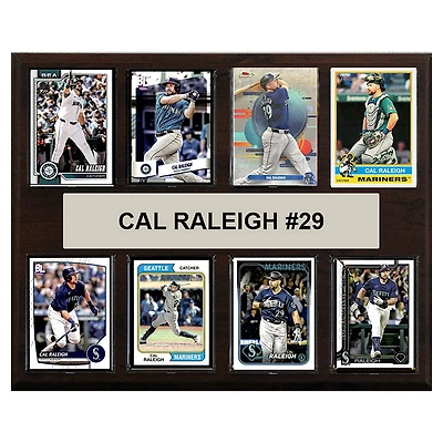 Cal Raleigh Seattle Mariners 12" x 15" Trading Card Plaque