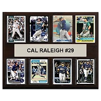 Cal Raleigh Seattle Mariners 12" x 15" Trading Card Plaque
